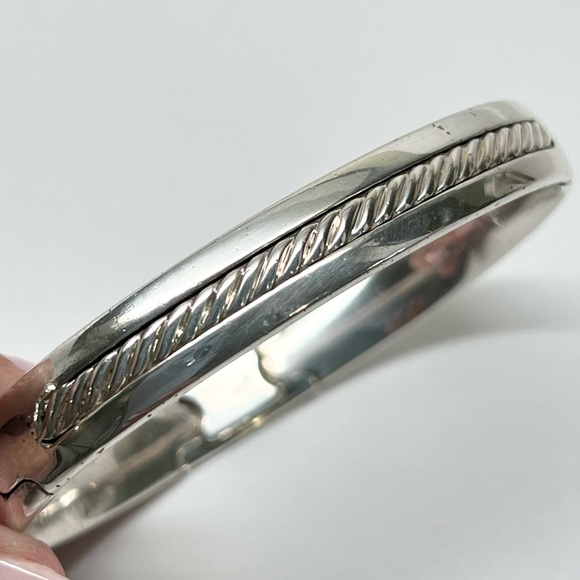 David Yurman Cable Inlay Bracelet .925/18K - Picture 7 of 8